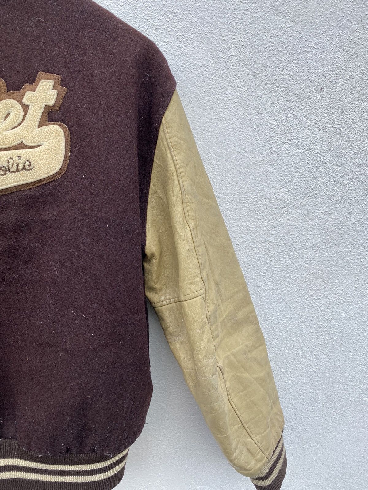 Vintage Vintage embroidery leather varsity jacket Size US M / EU 48-50 / 2 - 8 Thumbnail