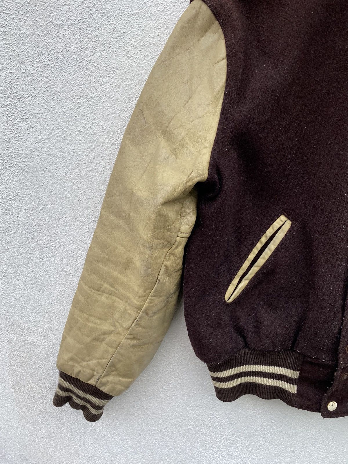 Vintage Vintage embroidery leather varsity jacket Size US M / EU 48-50 / 2 - 5 Thumbnail