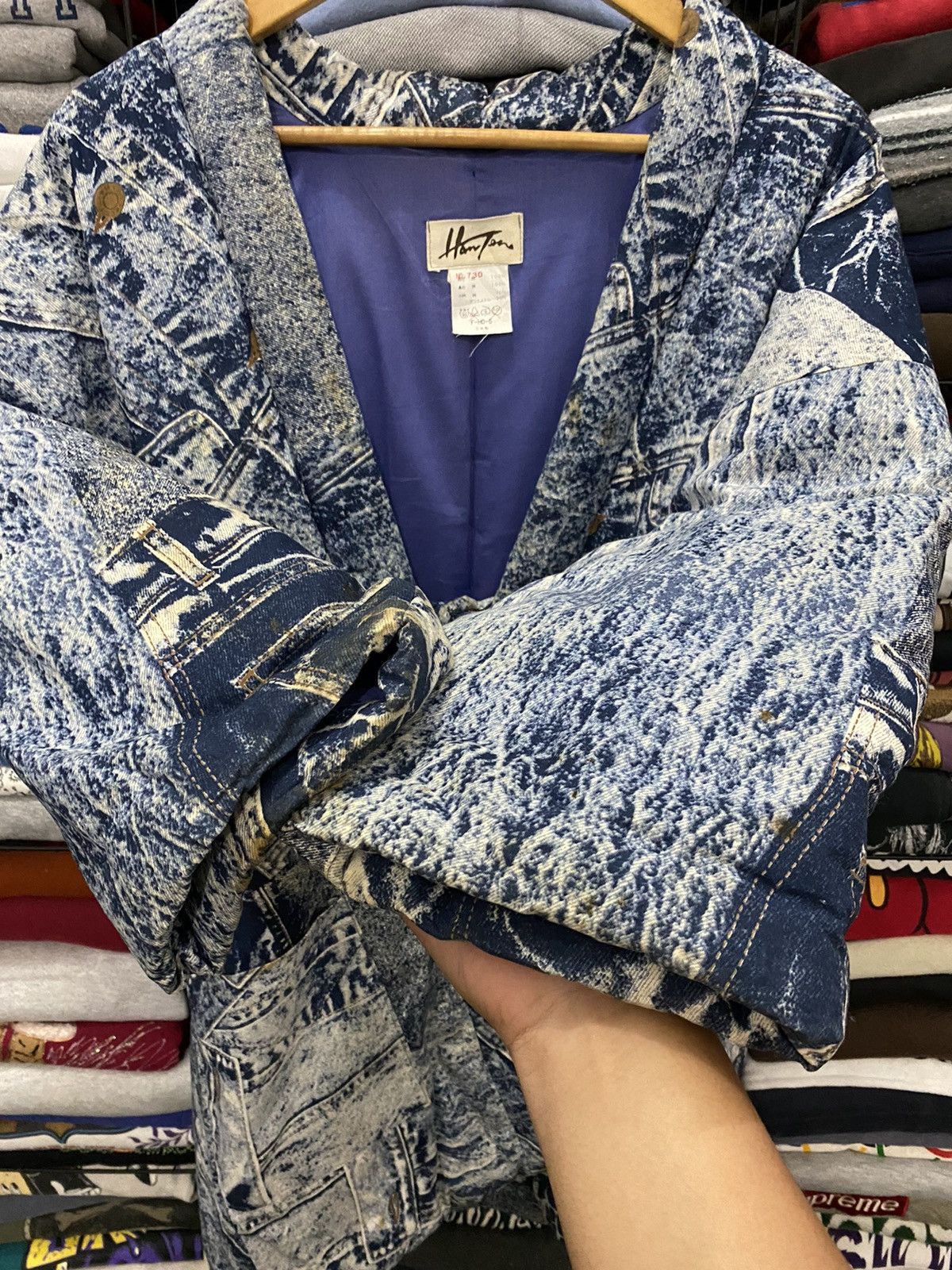 Japanese Brand × Vintage Vintage hanten printed jeans kimono japanesse style Size US M / EU 48-50 / 2 - 10 Thumbnail