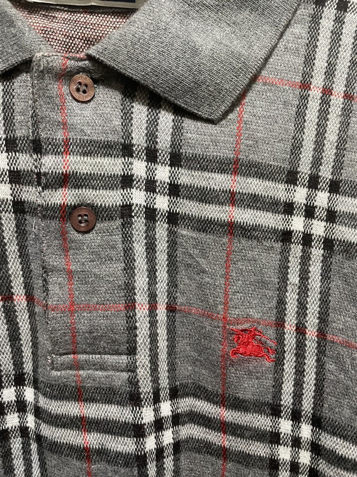 Burberry Vintage Burberry Novacheck Polo Shirt Size US L / EU 52-54 / 3 - 3 Thumbnail