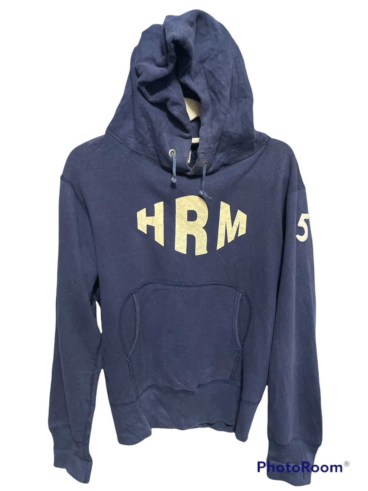 image of Hollywood Ranch&market Vintage Hollywood Ranch Market Spellout Hoodie in Blue, Men's (Size Medium)