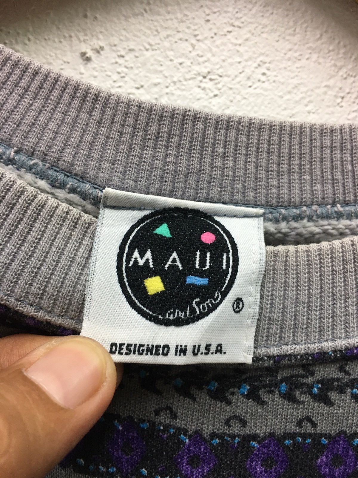 Maui and Sons × Vintage Vintage Maui And Sons Big Logo Stripes Sweatshirt Size US M / EU 48-50 / 2 - 7 Thumbnail