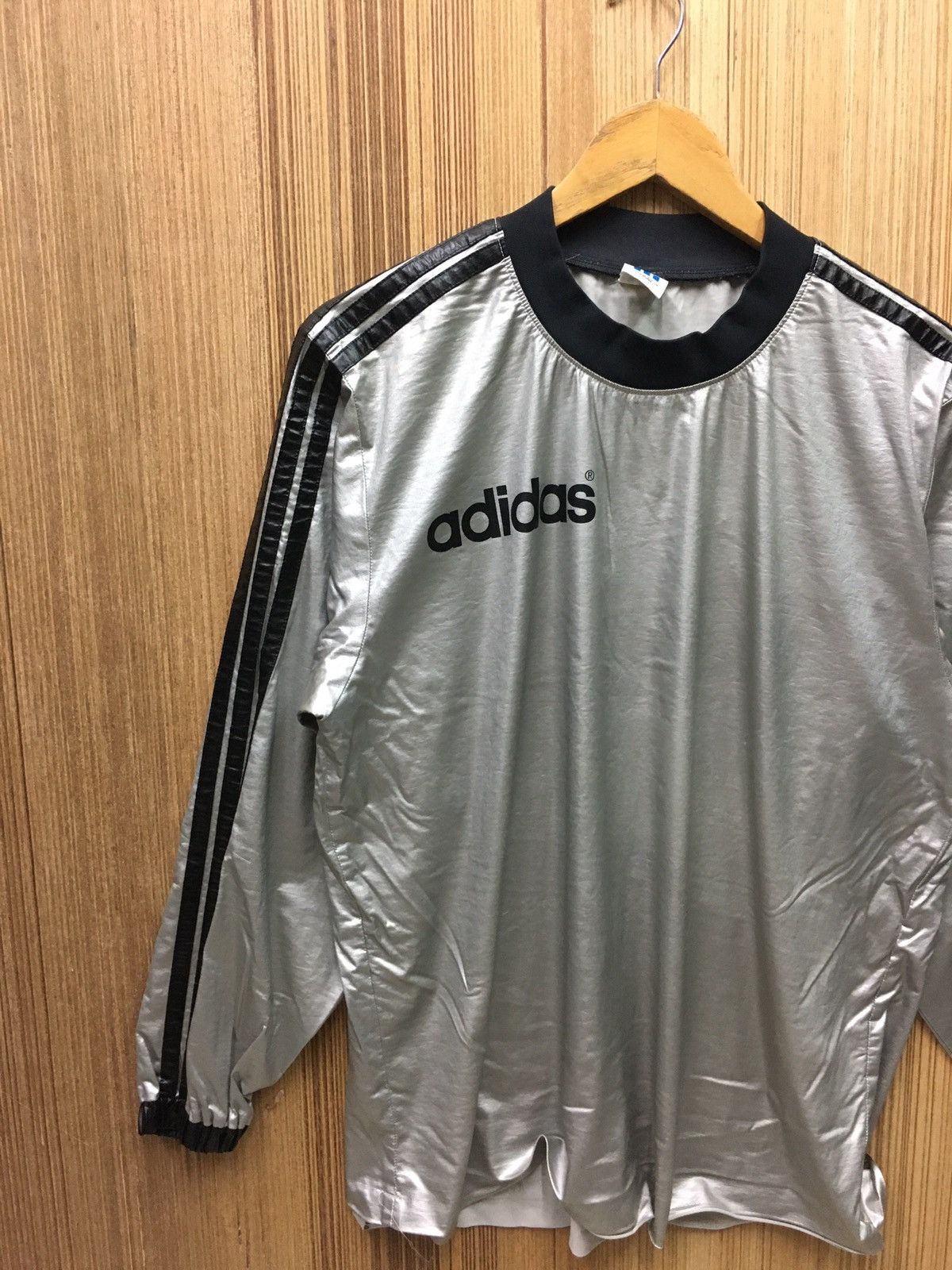 Adidas × Vintage Vintage Adidas Three Striped Big Logo Jersey Sweatshirt Size US M / EU 48-50 / 2 - 5 Thumbnail