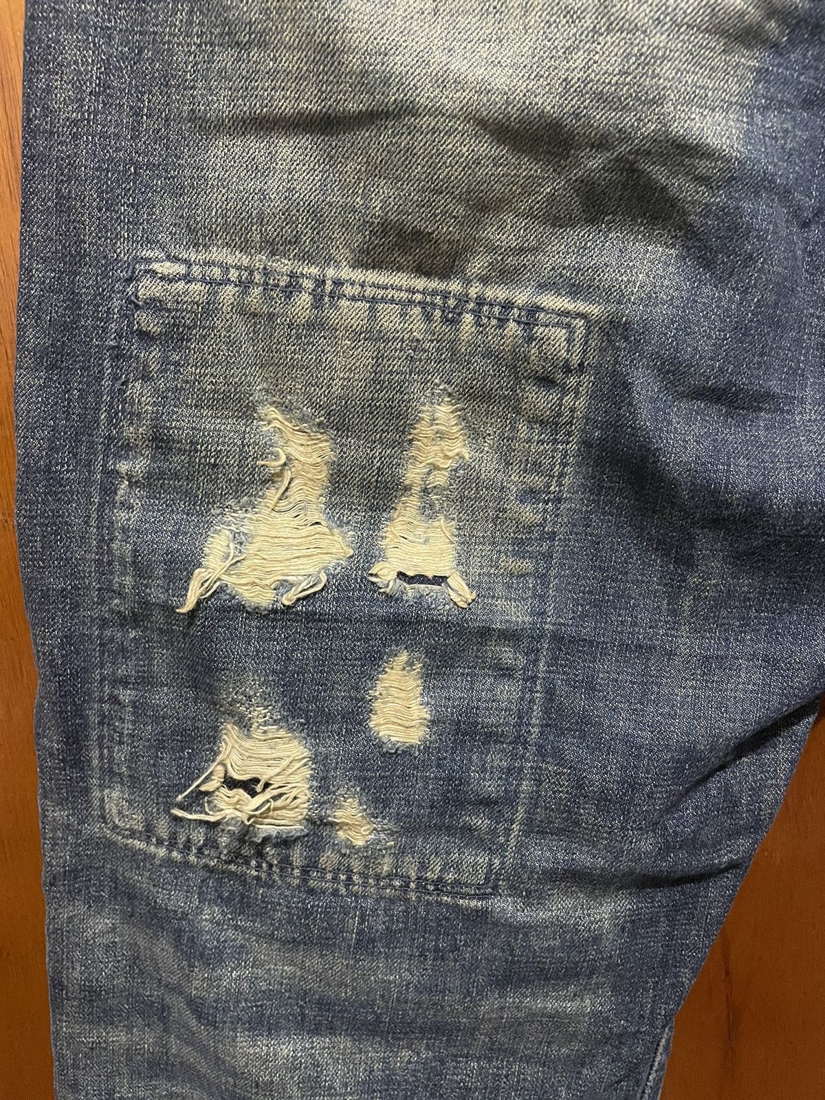 Global Work Vintage Global Work Distressed Jeans Size US 32 / EU 48 - 10 Thumbnail