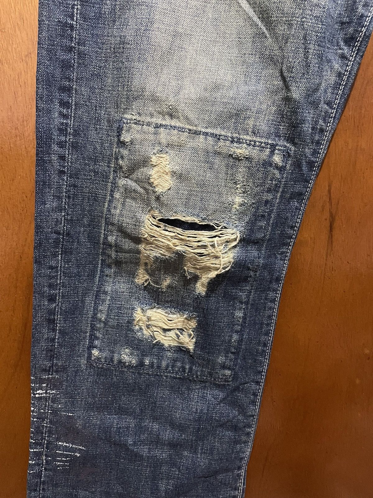 Global Work Vintage Global Work Distressed Jeans Size US 32 / EU 48 - 7 Thumbnail