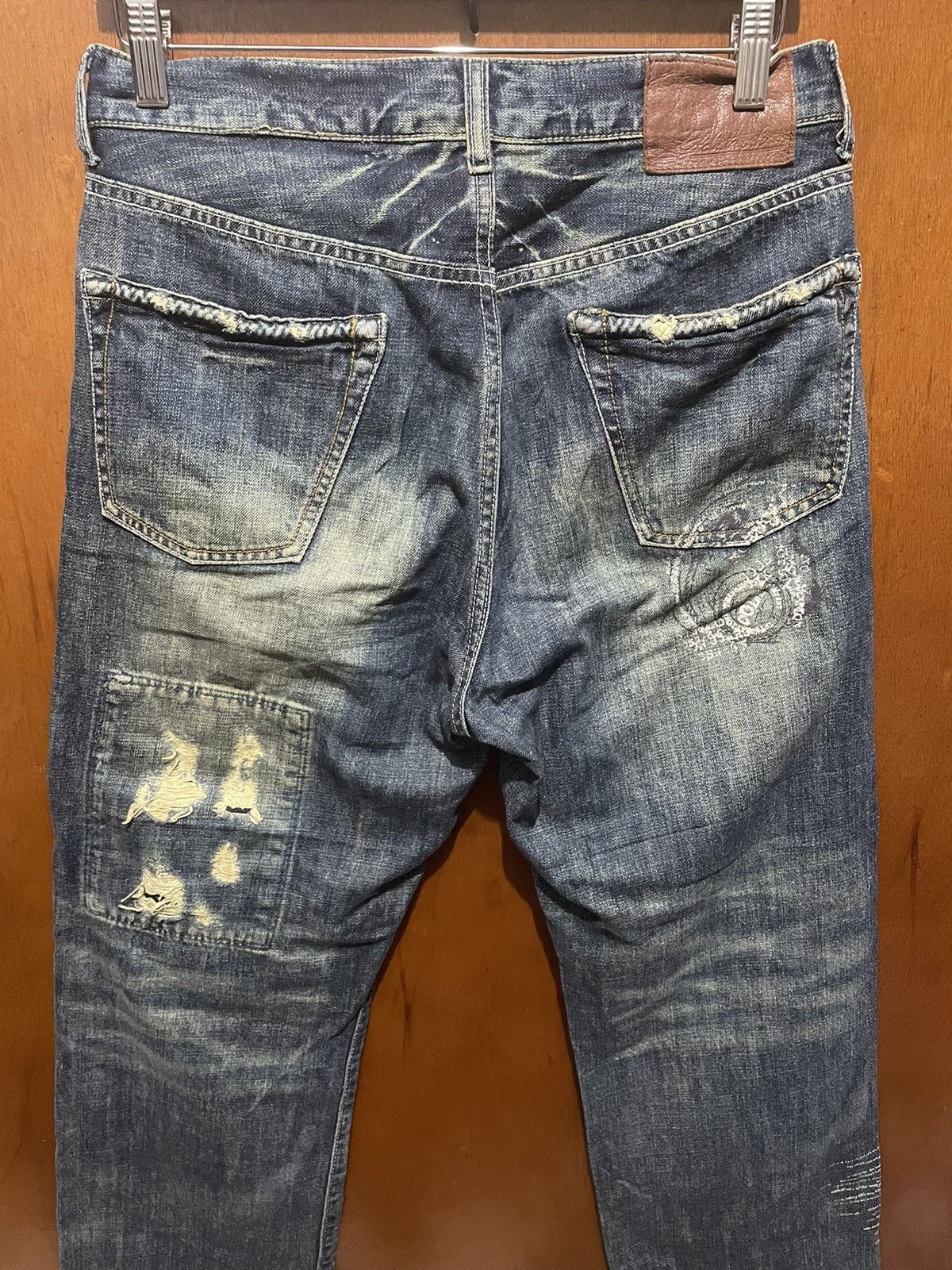 Global Work Vintage Global Work Distressed Jeans Size US 32 / EU 48 - 5 Thumbnail