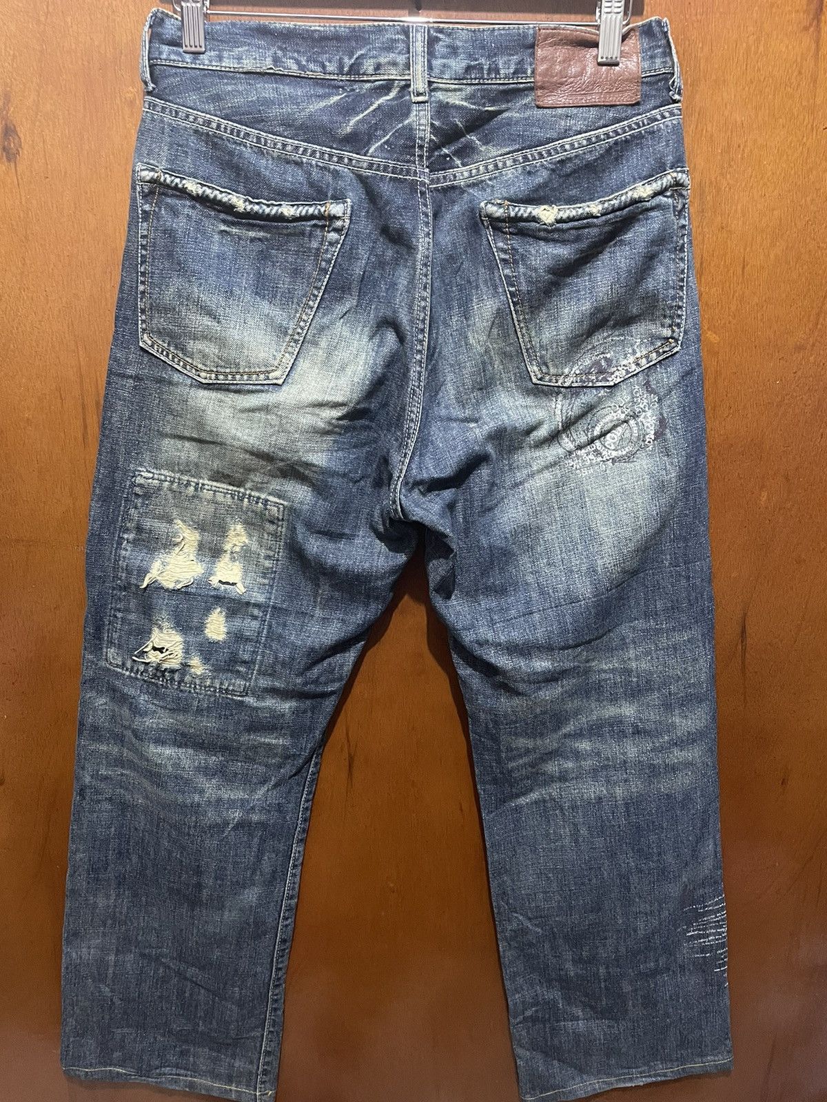Global Work Vintage Global Work Distressed Jeans Size US 32 / EU 48 - 4 Thumbnail