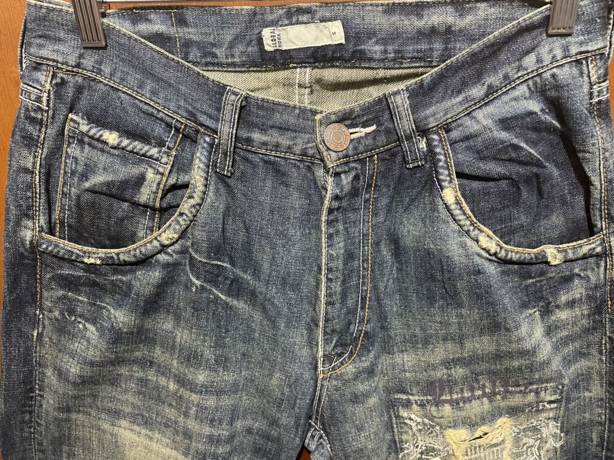 Global Work Vintage Global Work Distressed Jeans Size US 32 / EU 48 - 8 Thumbnail