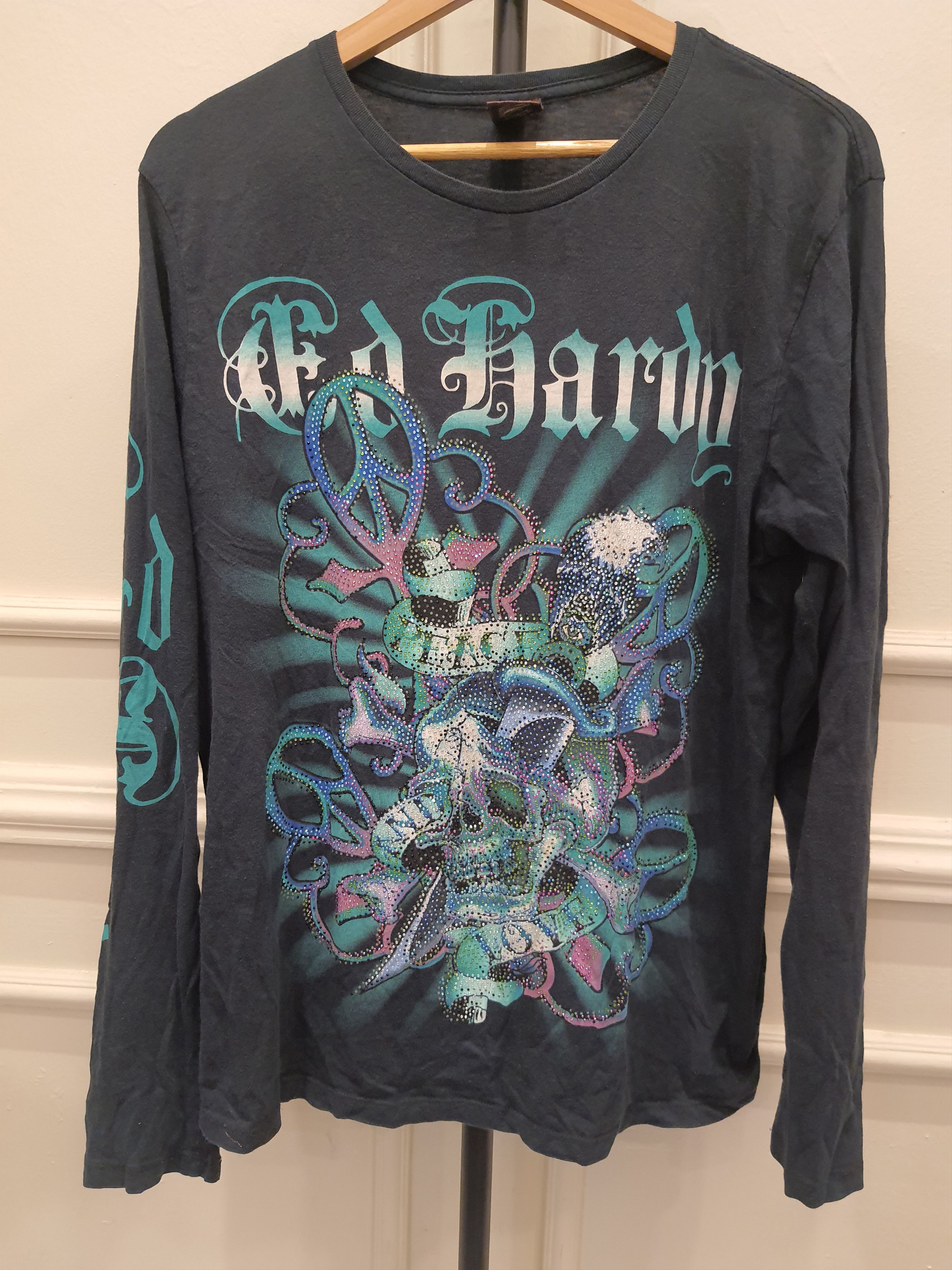 image of Christian Audigier Tshirt in Black, Men's (Size Large)