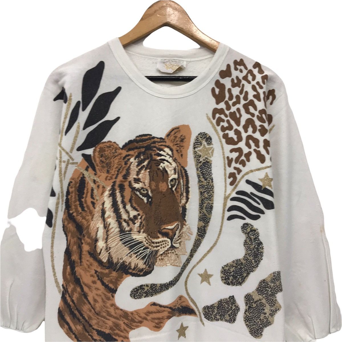 Habitat × Vintage Vintage Tiger Big Print Animal Habitat Sweatshirt Size US M / EU 48-50 / 2 - 2 Thumbnail