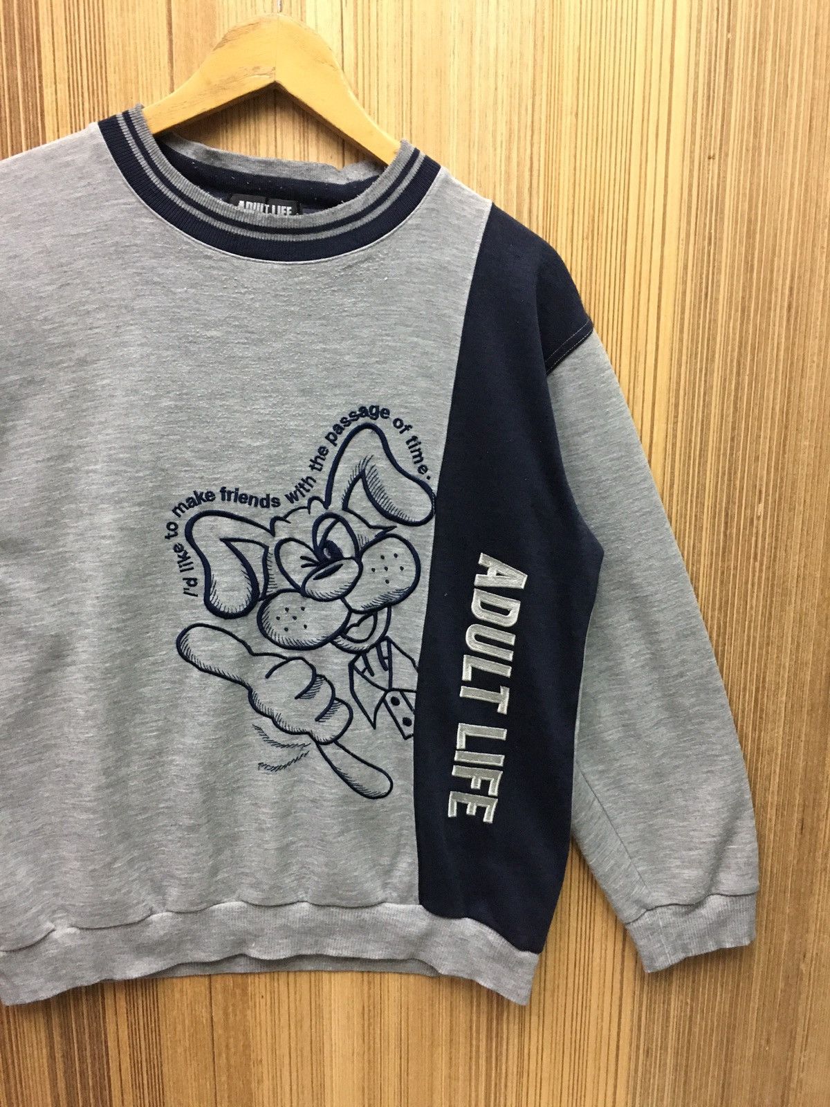 Cartoon Network × Japanese Brand Vintage Adult Life Bunny Big Logo Sweatshirt Size US M / EU 48-50 / 2 - 4 Thumbnail