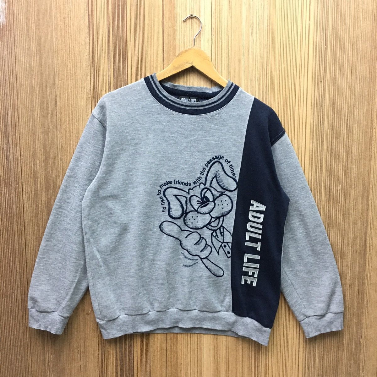 Cartoon Network × Japanese Brand Vintage Adult Life Bunny Big Logo Sweatshirt Size US M / EU 48-50 / 2 - 1 Thumbnail