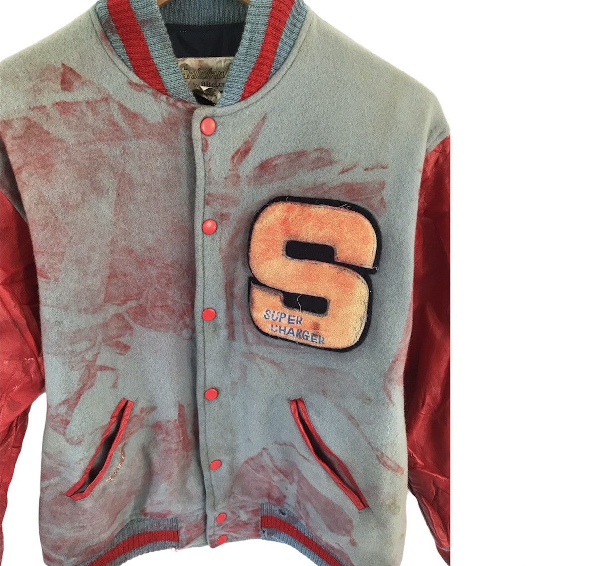 Japanese Brand Varsity Jacket Tie Dye Super Charger A.S.S.G Nagoya Size US L / EU 52-54 / 3 - 2 Thumbnail