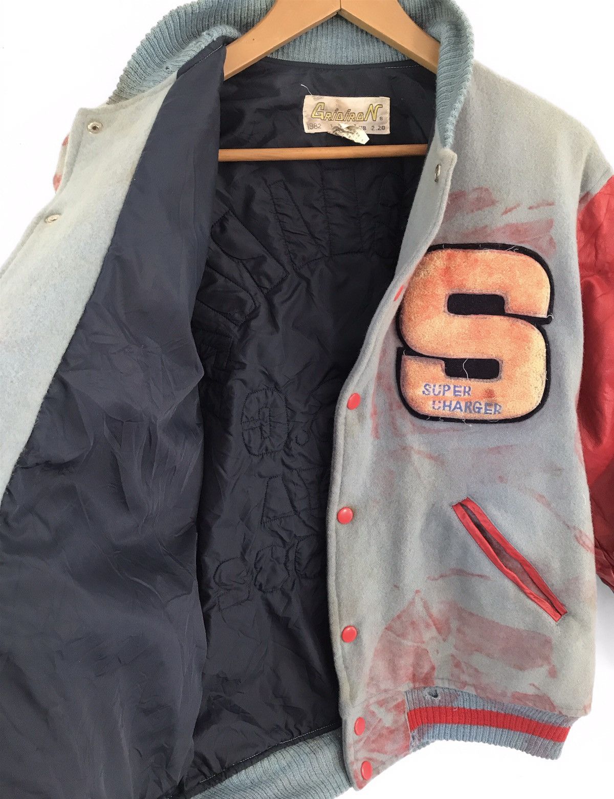 Japanese Brand Varsity Jacket Tie Dye Super Charger A.S.S.G Nagoya Size US L / EU 52-54 / 3 - 6 Thumbnail
