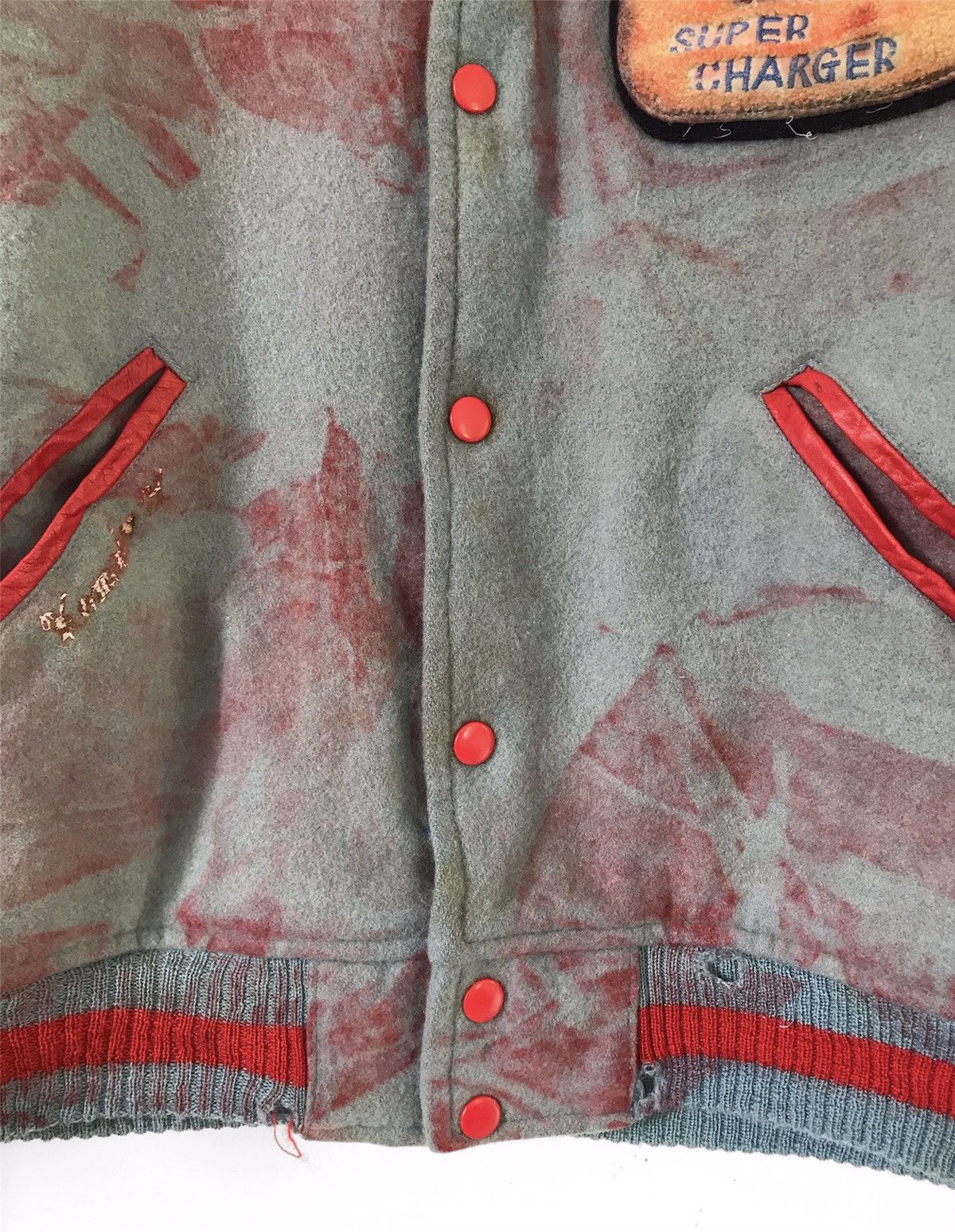 Japanese Brand Varsity Jacket Tie Dye Super Charger A.S.S.G Nagoya Size US L / EU 52-54 / 3 - 7 Thumbnail
