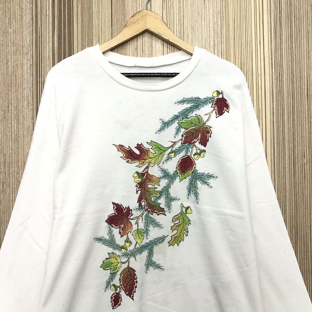 Japanese Brand × Vintage Vintage Art Flower Design Sweatshirt Size US L / EU 52-54 / 3 - 2 Thumbnail