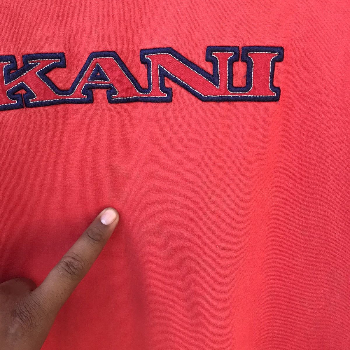 Karl Kani × Vintage Vintage 90s Karl Kani T-Shirt Big Logo Size US L / EU 52-54 / 3 - 4 Thumbnail