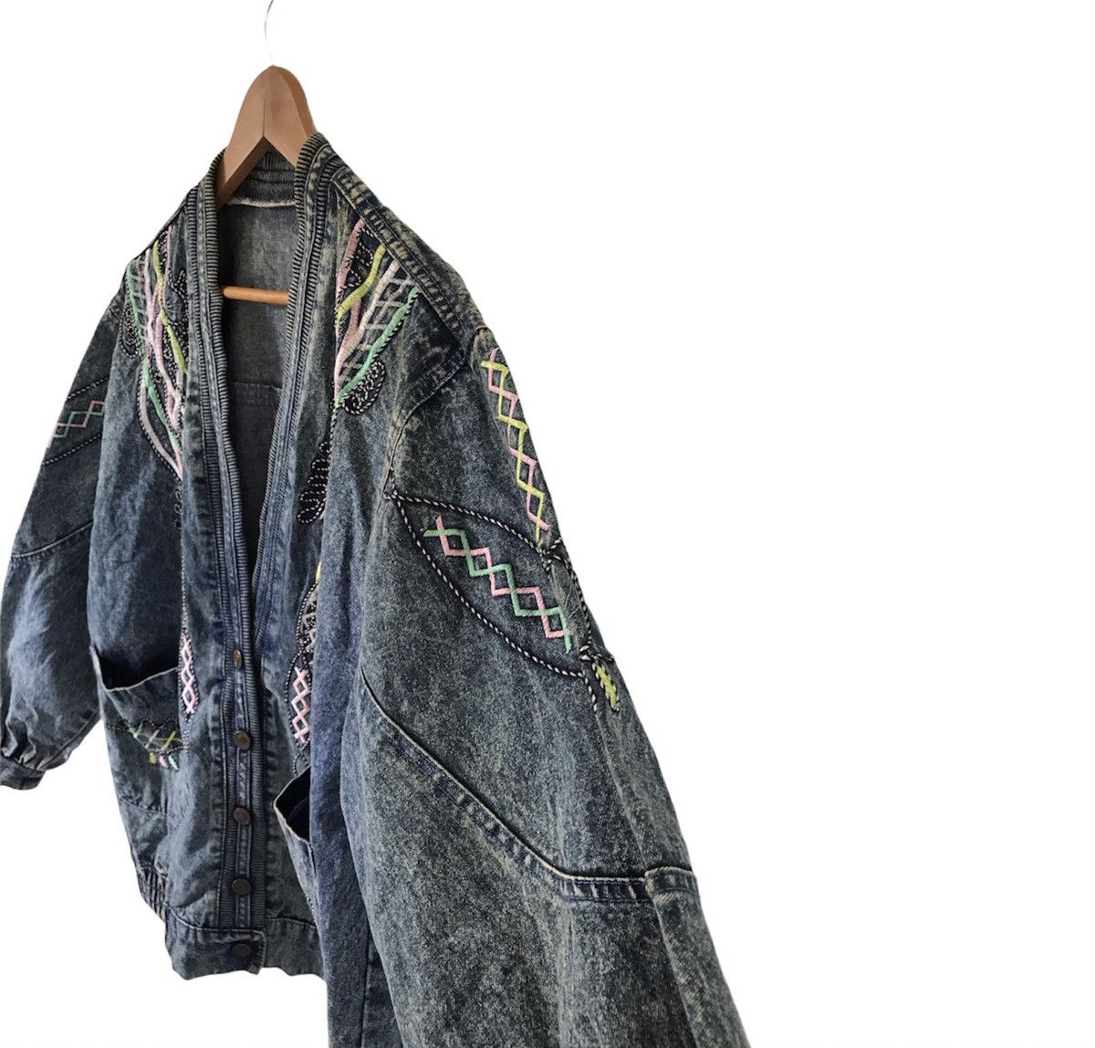 Japanese Brand × Vintage Vintage Japanese Brand Denim Cardigan Button Up Size US L / EU 52-54 / 3 - 3 Thumbnail