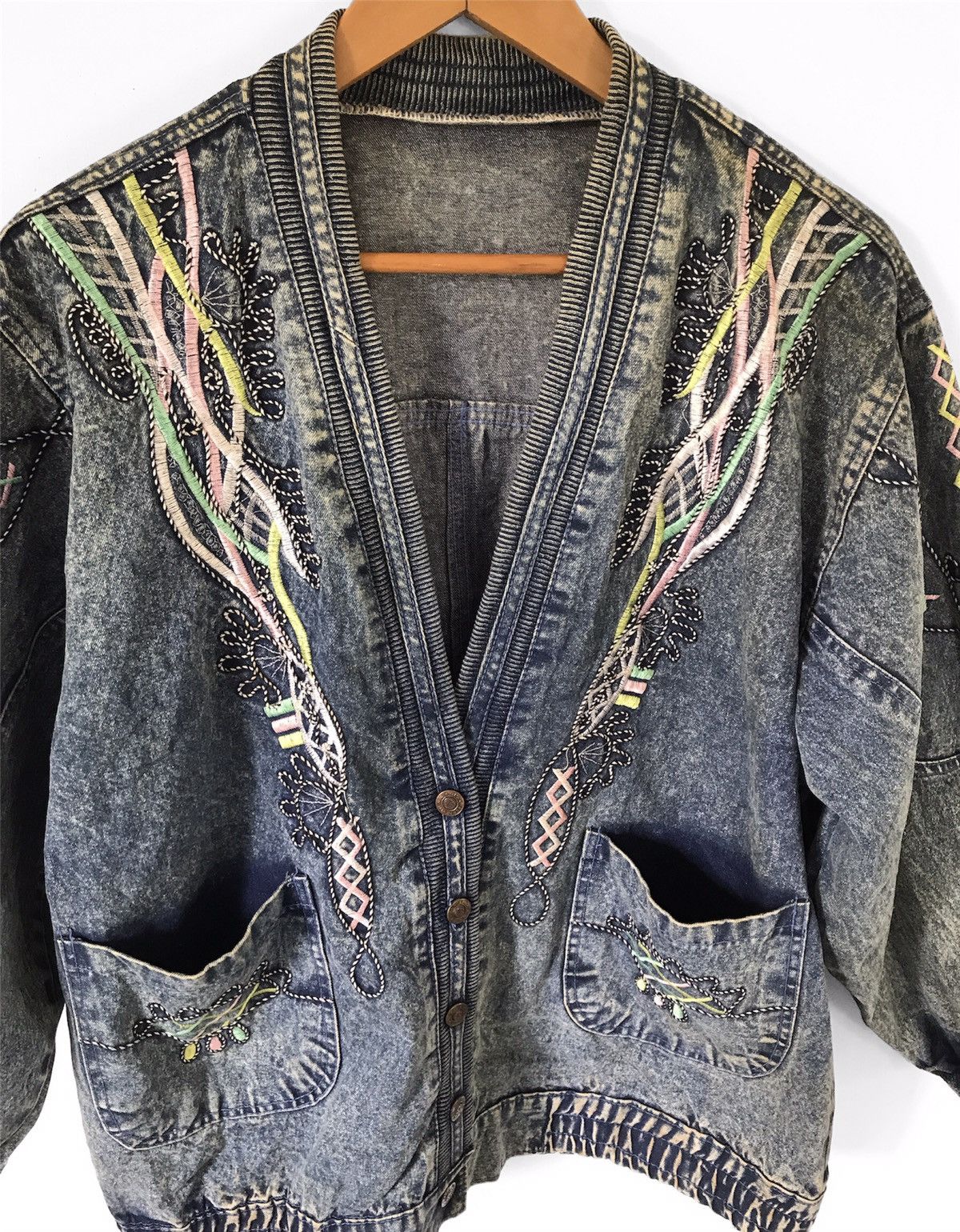 Japanese Brand × Vintage Vintage Japanese Brand Denim Cardigan Button Up Size US L / EU 52-54 / 3 - 2 Thumbnail