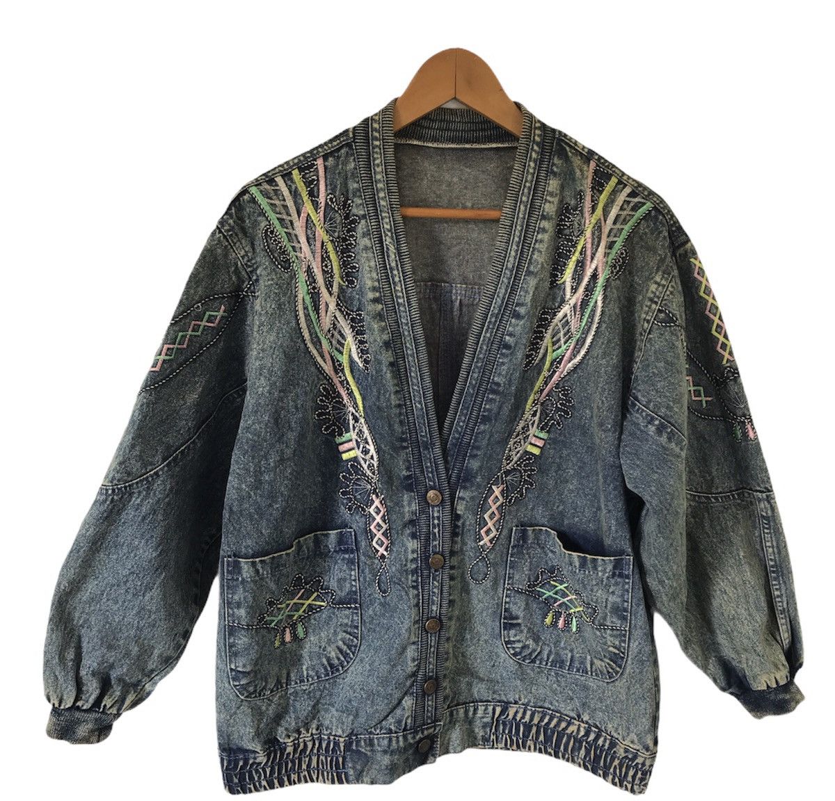 Japanese Brand × Vintage Vintage Japanese Brand Denim Cardigan Button Up Size US L / EU 52-54 / 3 - 1 Thumbnail