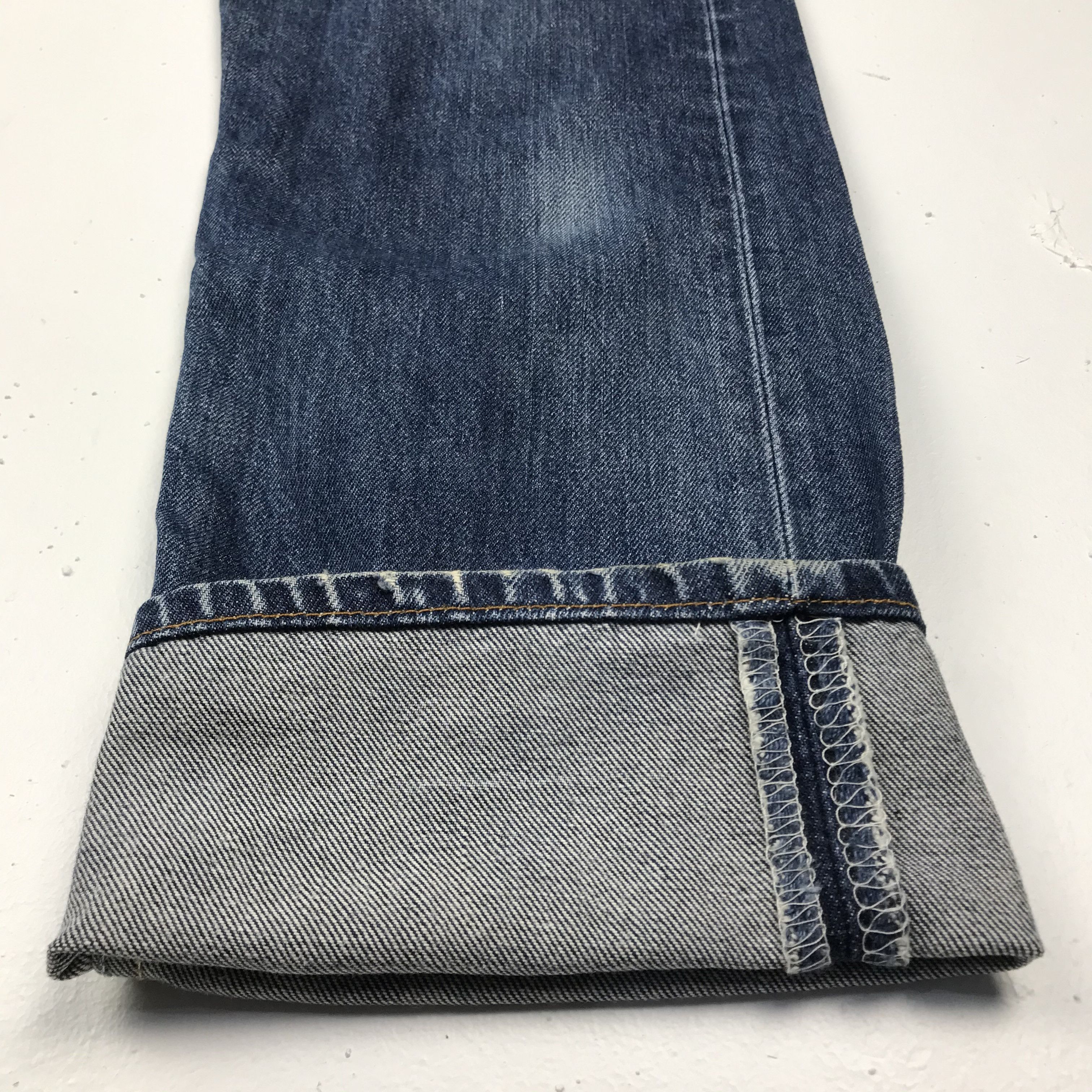 Levi's Vintage Clothing × Vintage vintage levis 501 distress denim nice design Size US 29 - 5 Thumbnail
