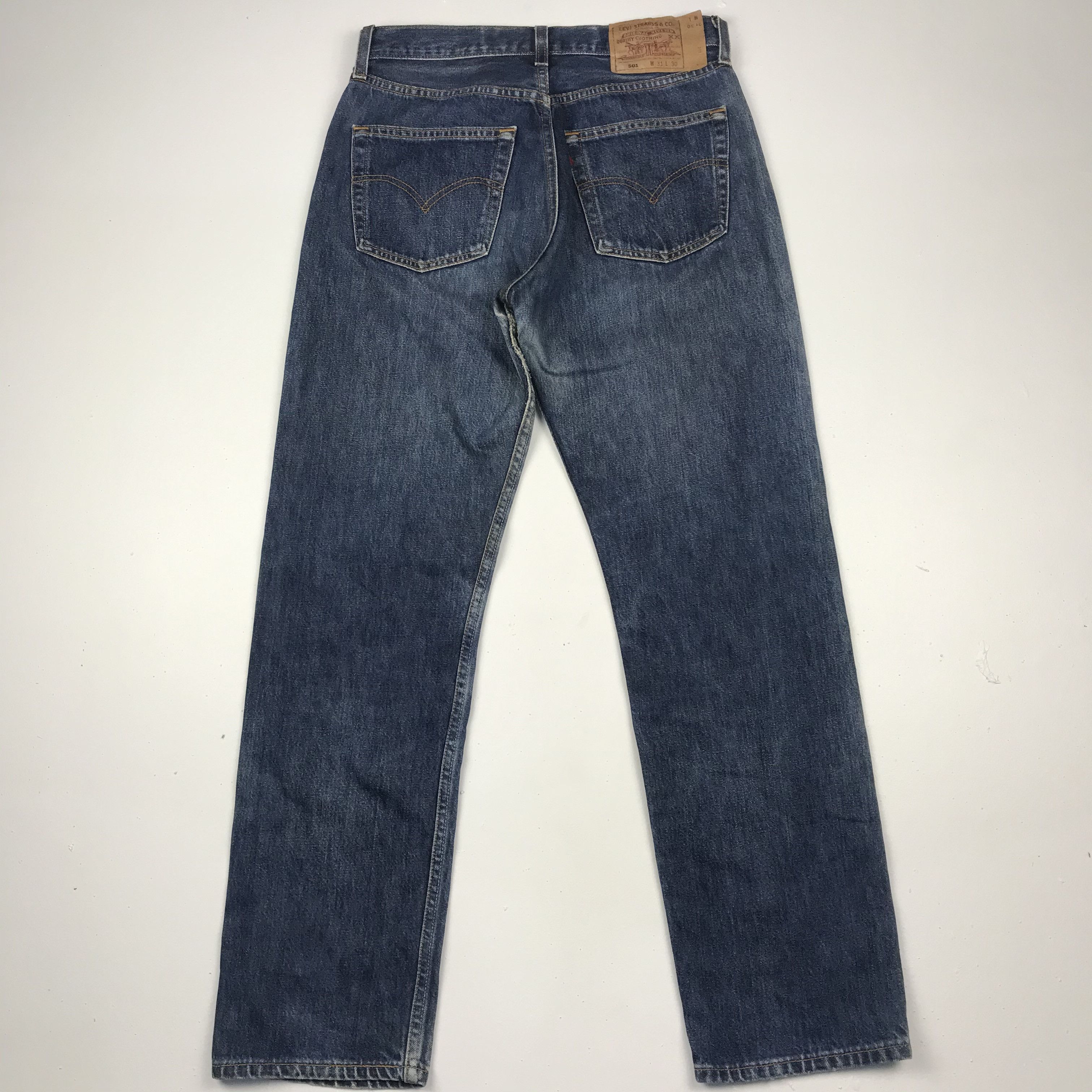 Levi's Vintage Clothing × Vintage vintage levis 501 distress denim nice design Size US 29 - 8 Thumbnail