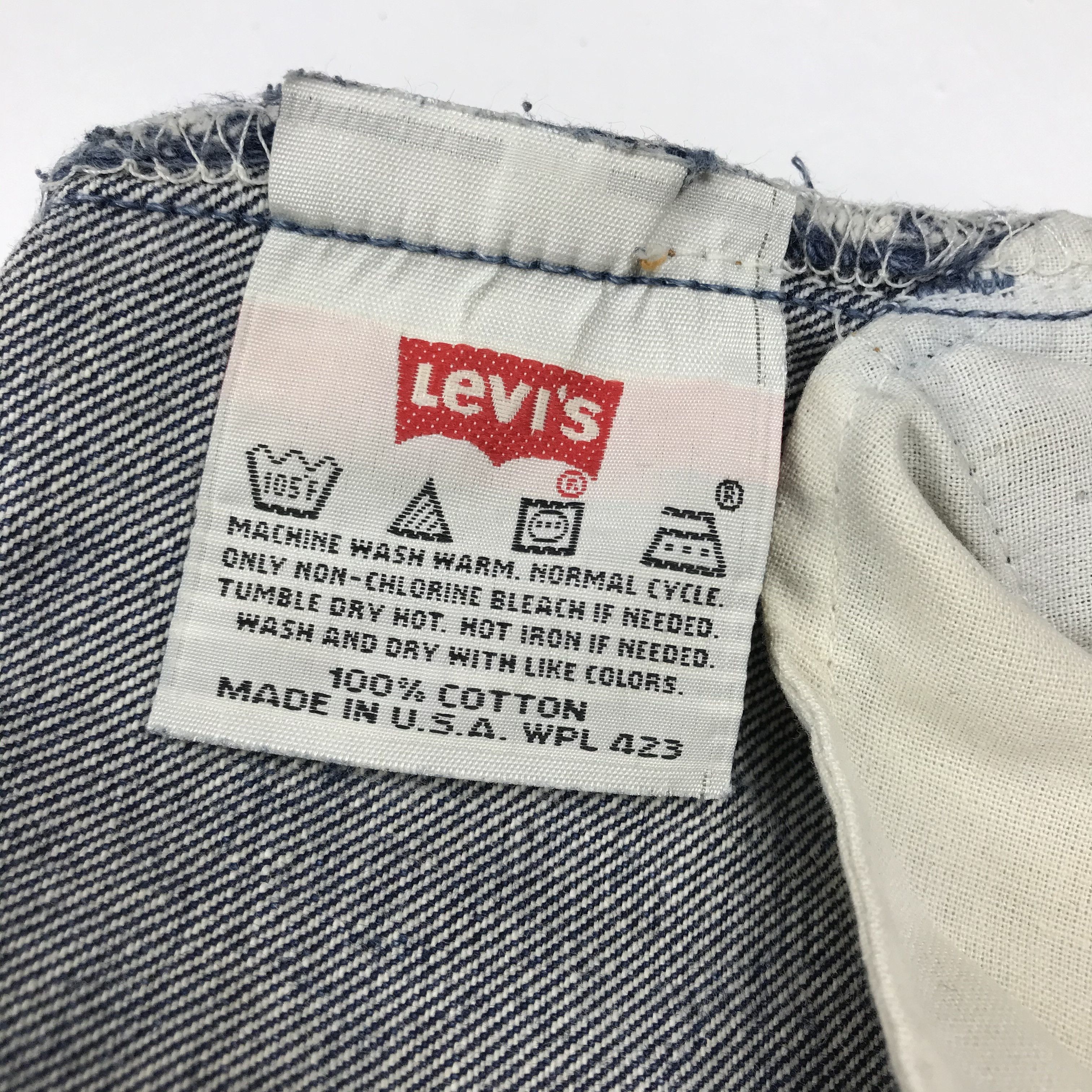 Levi's Vintage Clothing × Vintage vintage levis 501 distress denim nice design Size US 29 - 7 Thumbnail