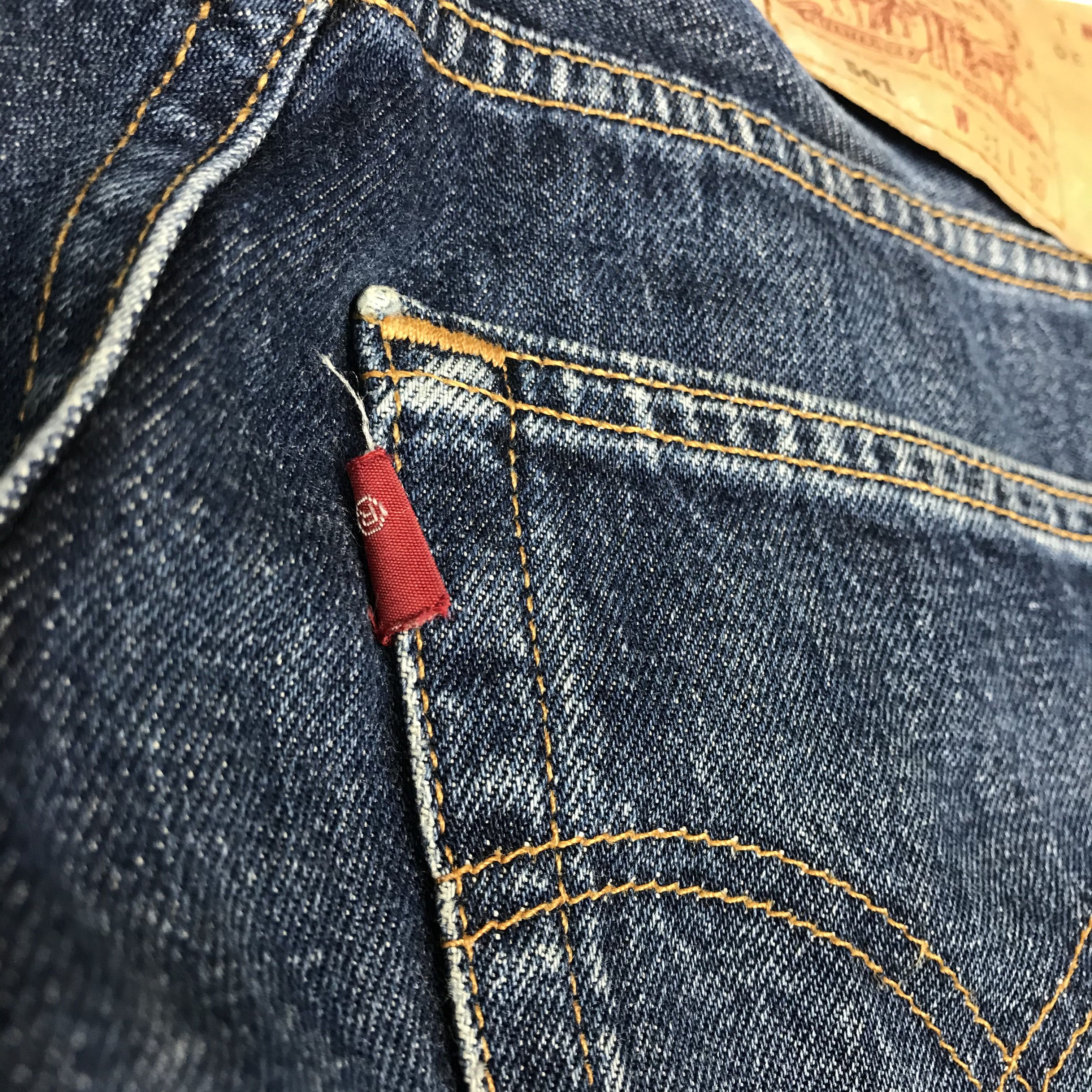 Levi's Vintage Clothing × Vintage vintage levis 501 distress denim nice design Size US 29 - 9 Thumbnail