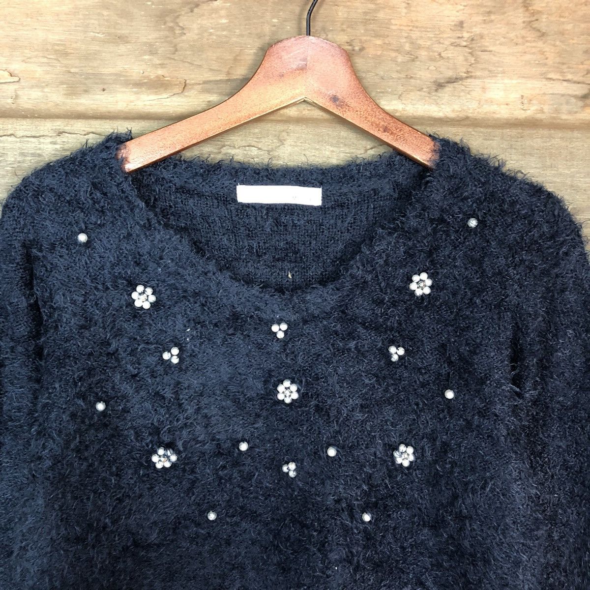Japanese Brand A.R.W Dark Blue Shag Shaggy Fur Mohair Knitwear #6698 Size M / US 6-8 / IT 42-44 - 6 Thumbnail
