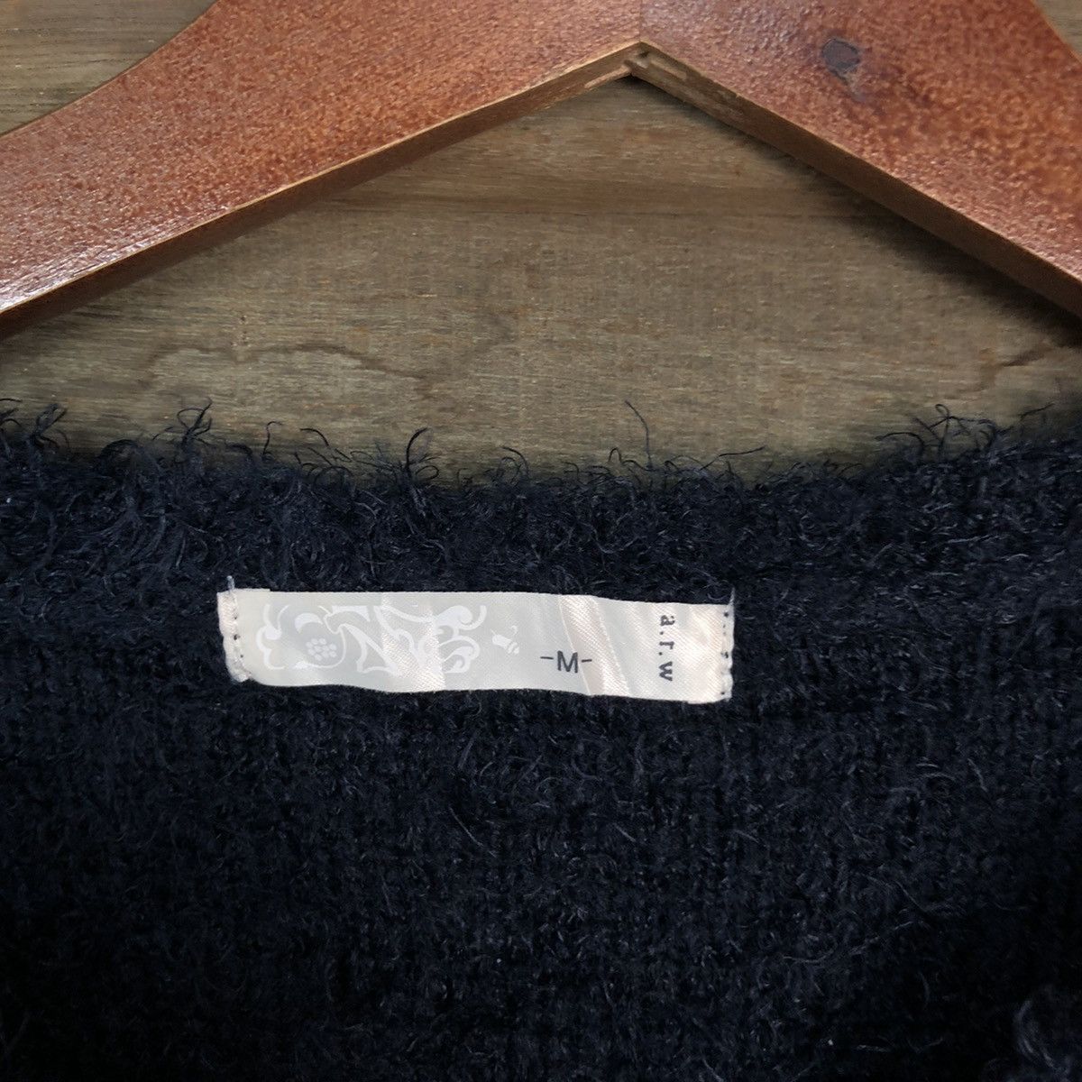 Japanese Brand A.R.W Dark Blue Shag Shaggy Fur Mohair Knitwear #6698 Size M / US 6-8 / IT 42-44 - 7 Thumbnail