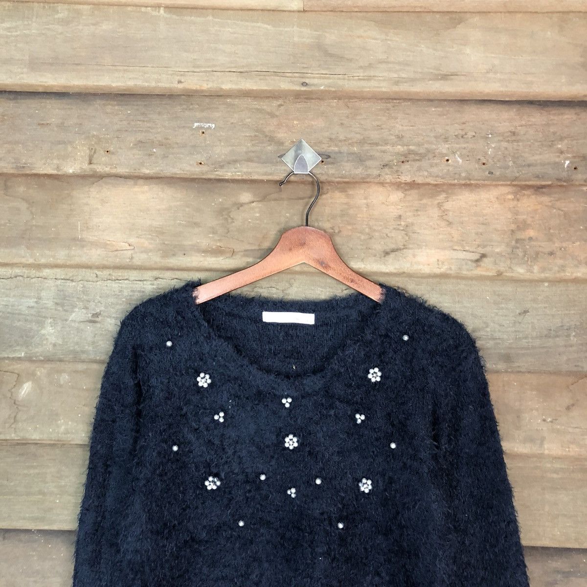 Japanese Brand A.R.W Dark Blue Shag Shaggy Fur Mohair Knitwear #6698 Size M / US 6-8 / IT 42-44 - 2 Thumbnail