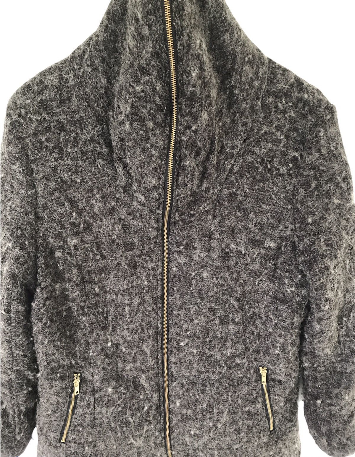 Hiroko Koshino Homme × Japanese Brand Hk Works London Full Zip Wool Hoodie Long Coat Size US M / EU 48-50 / 2 - 3 Thumbnail