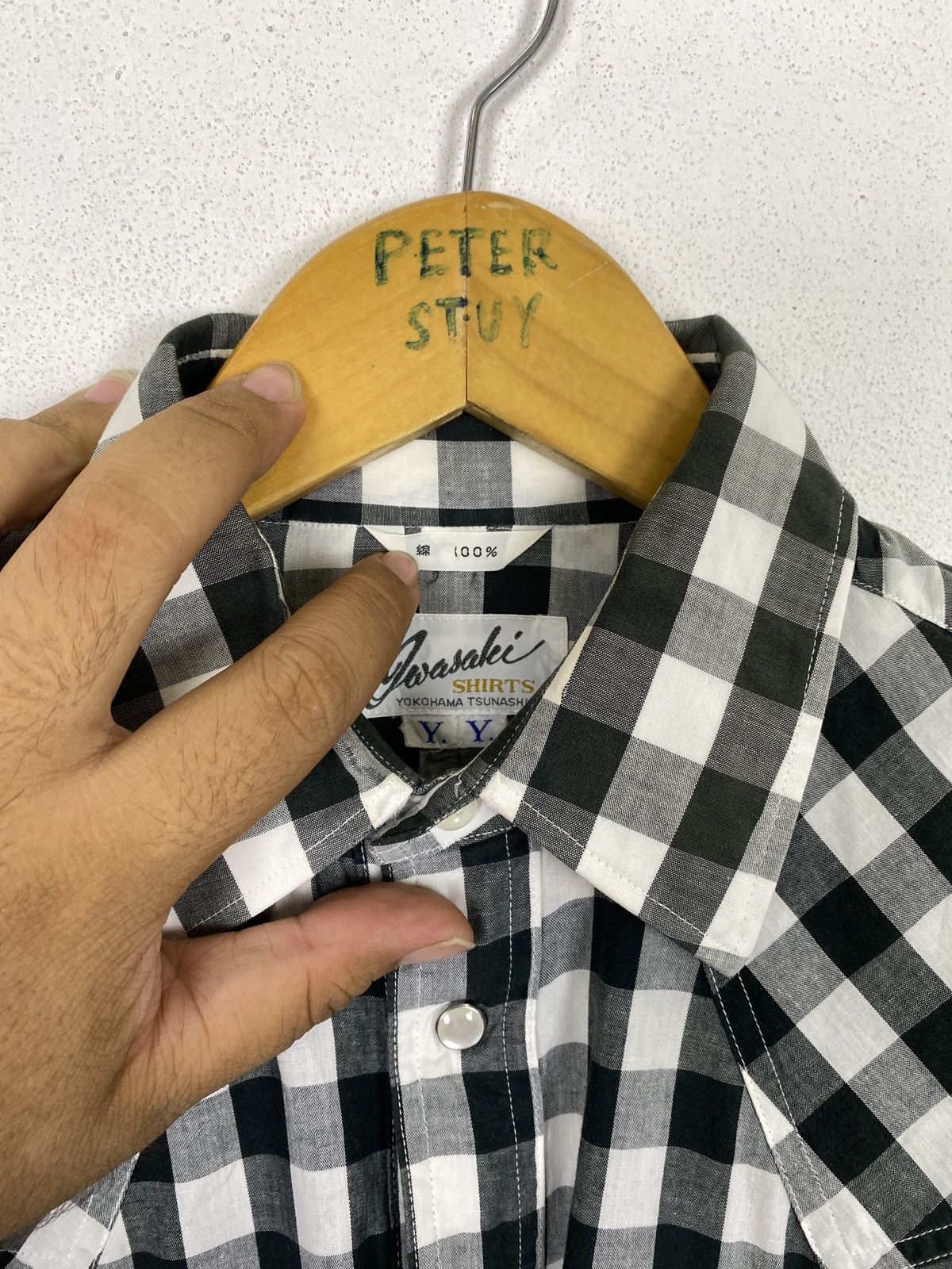 Flannel × Japanese Brand × Vintage TARTAN DESIGN SHIRT BUTTON UPS BY IWASAKI YOKOHAMA Size US M / EU 48-50 / 2 - 5 Thumbnail