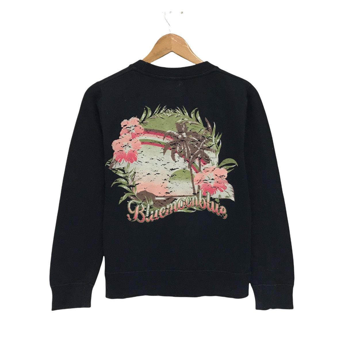 Japanese Brand Vintage Blue Moon Blue Surf Hawaii Design Sweatshirt Size US S / EU 44-46 / 1 - 1 Thumbnail