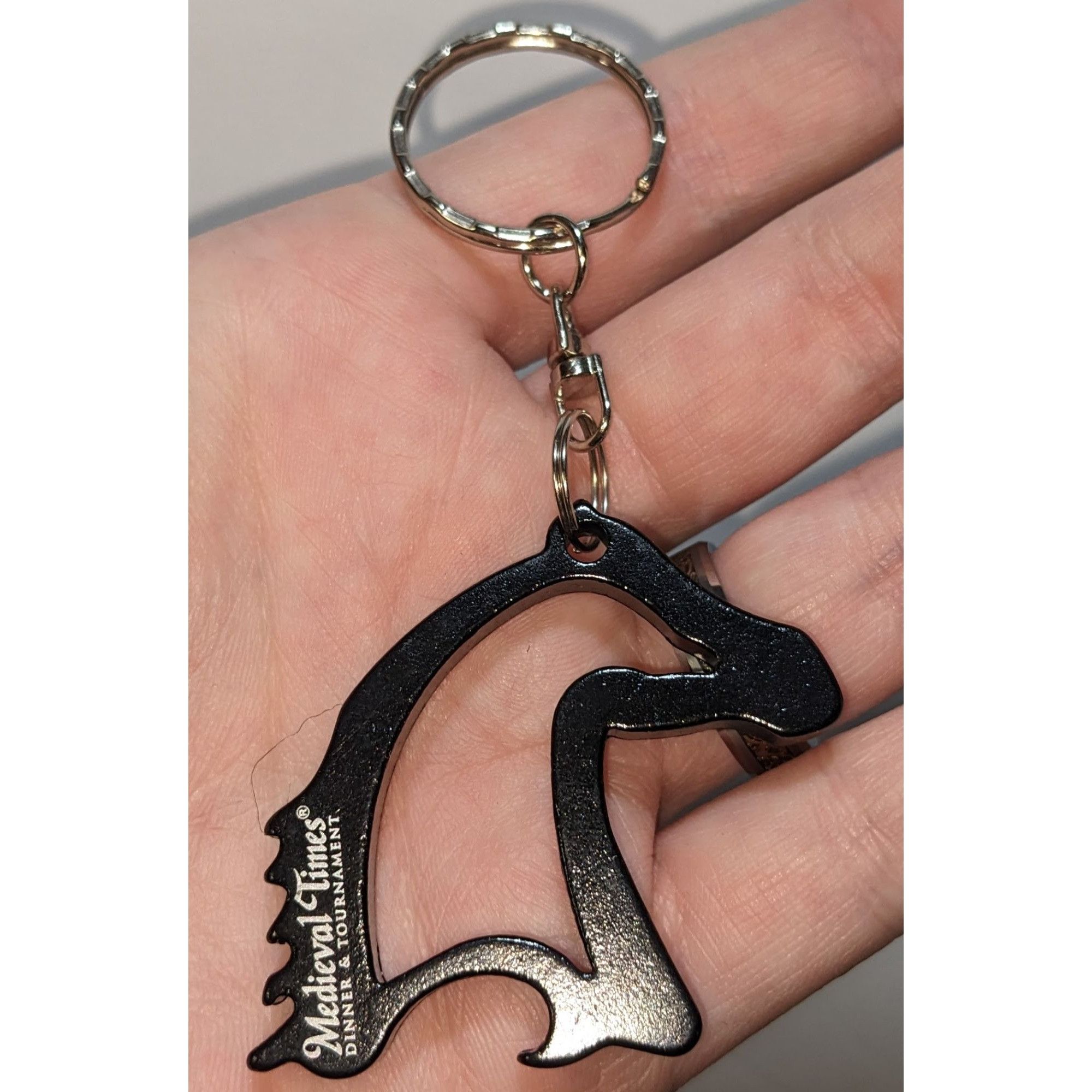 Other Medieval Times Black Horse Bottle Opener Key Chain