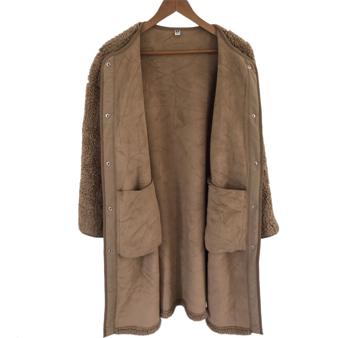 Japanese Brand × Uniqlo × Vintage Uniqlo Fleece Long Cardigan Size US XL / EU 56 / 4 - 3 Thumbnail