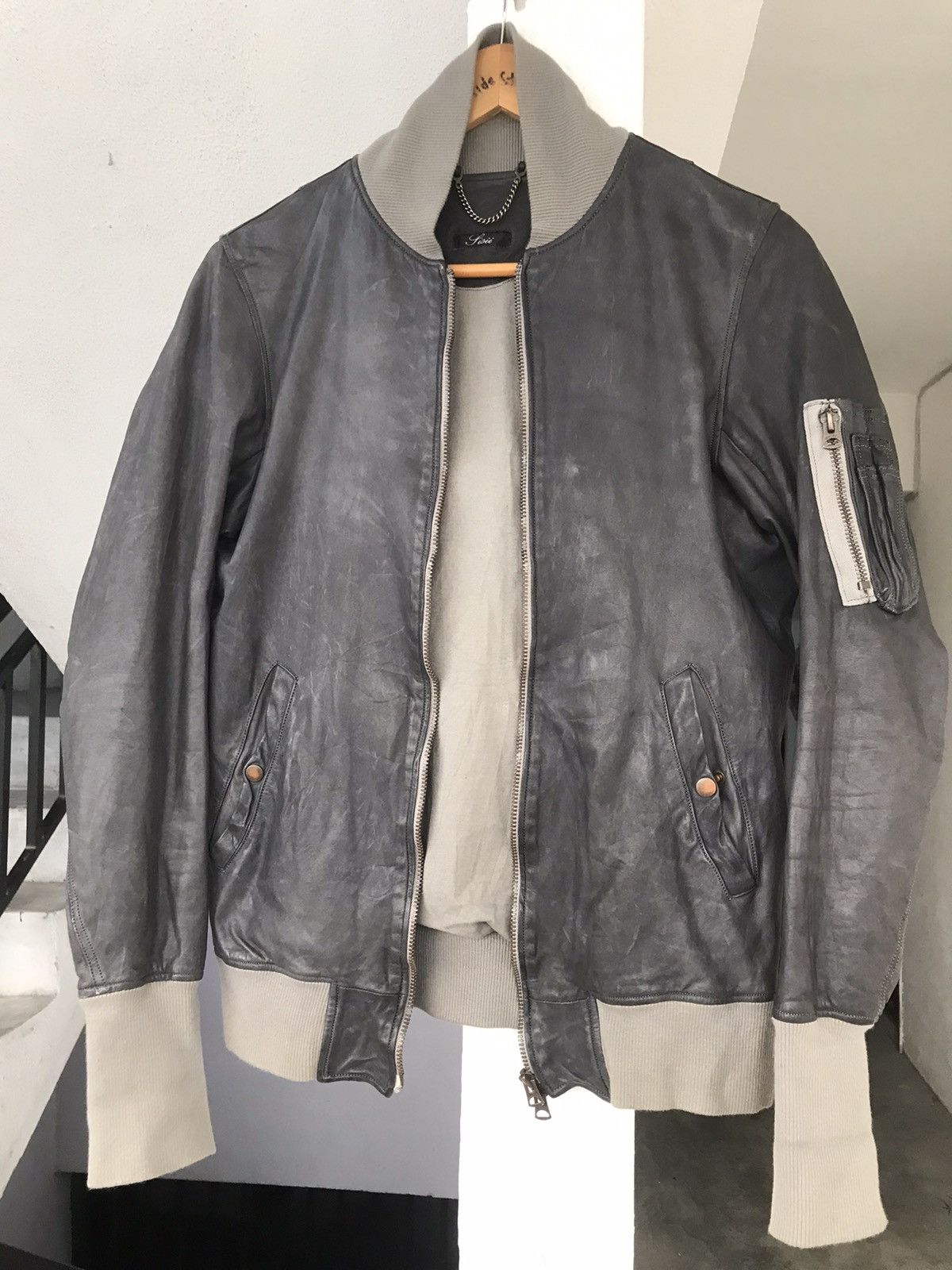 20471120 Vintage Sisii leather Bomber Jacket A5 Size US S / EU 44-46 / 1 - 10 Thumbnail
