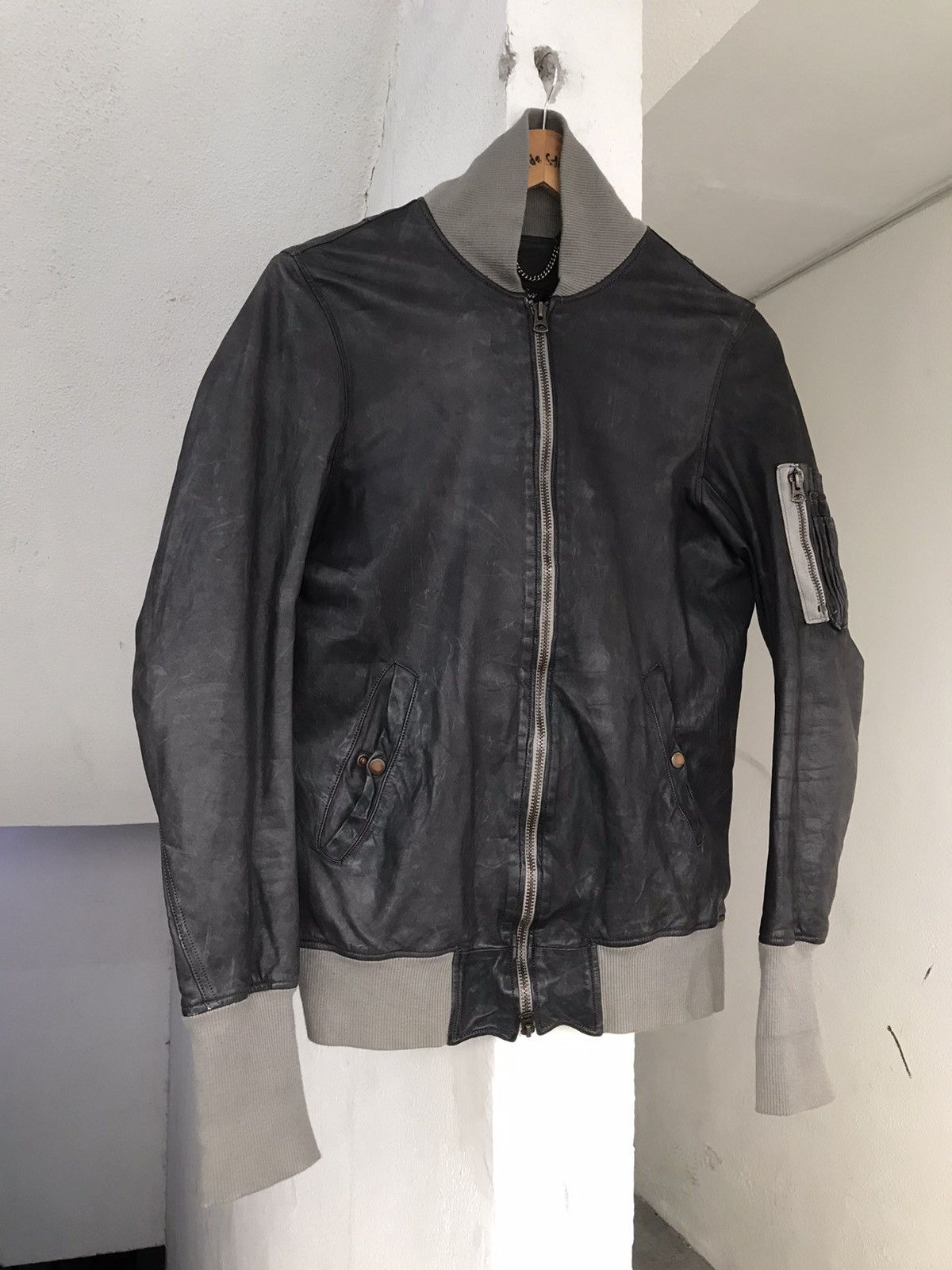 20471120 Vintage Sisii leather Bomber Jacket A5 Size US S / EU 44-46 / 1 - 2 Thumbnail