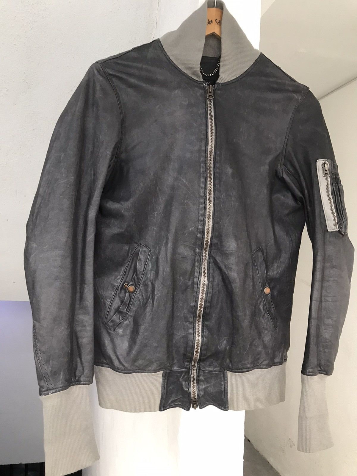 20471120 Vintage Sisii leather Bomber Jacket A5 Size US S / EU 44-46 / 1 - 6 Thumbnail
