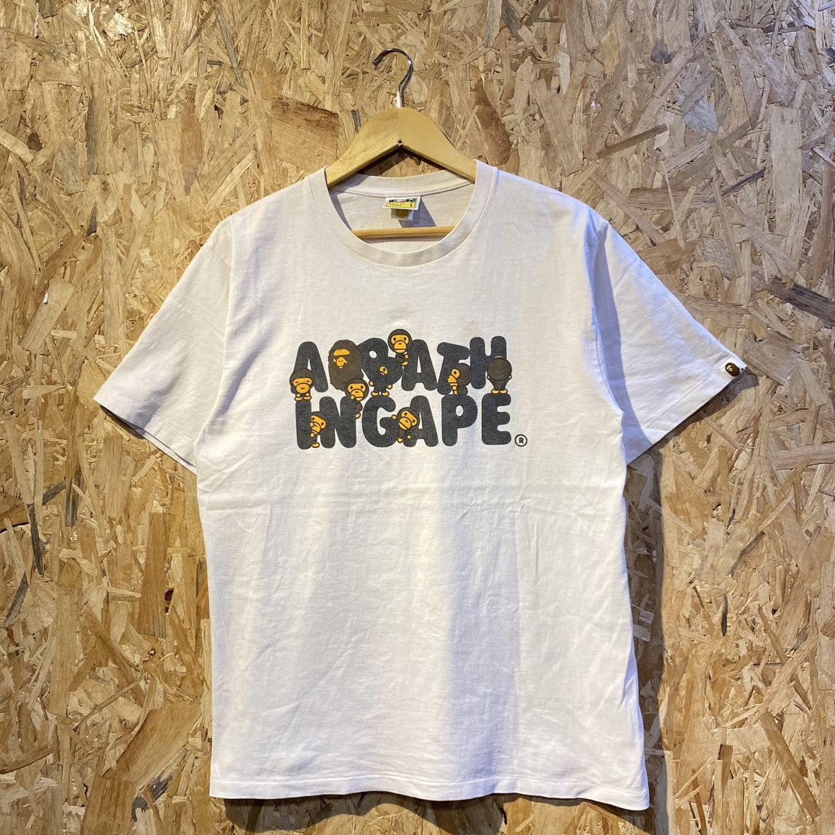Bape A Bathing Ape Spellout Baby Milo T-Shirt Size US L / EU 52-54 / 3 - 1 Thumbnail