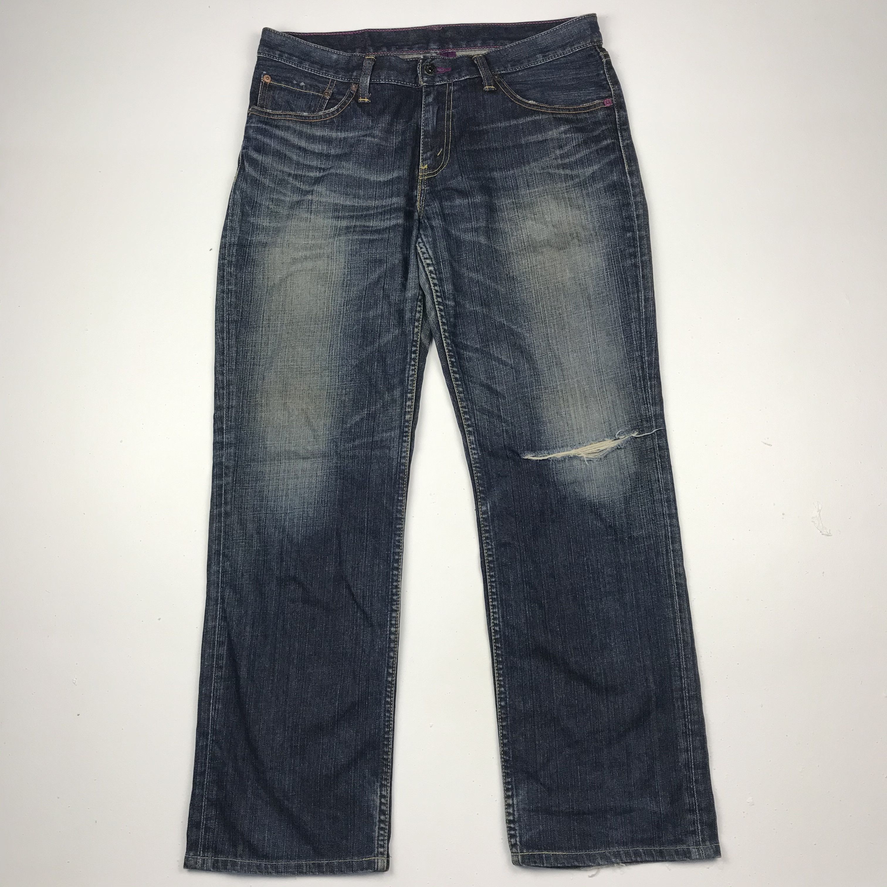 Levi's Vintage Clothing × Vintage vintage levis 502 distressed denim stright cut Size US 34 / EU 50 - 1 Thumbnail