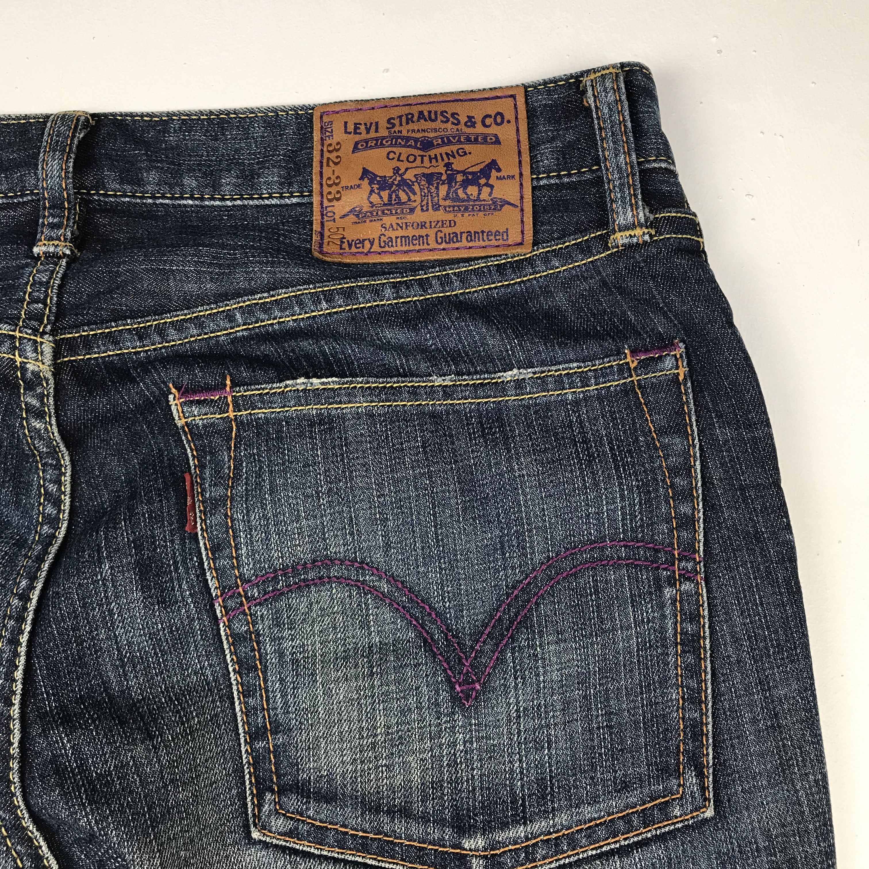 Levi's Vintage Clothing × Vintage vintage levis 502 distressed denim stright cut Size US 34 / EU 50 - 7 Thumbnail
