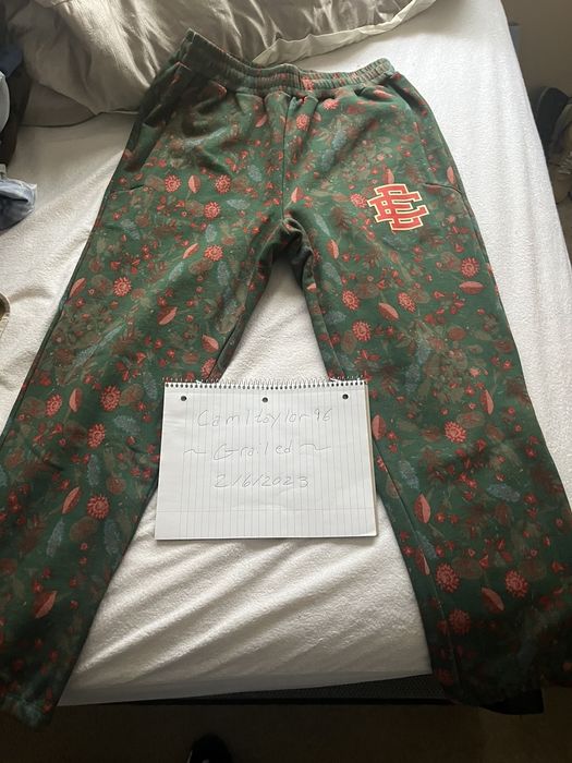 Size 2XL - Eric Emanuel AOP Sweatpants ‘Green Floral’