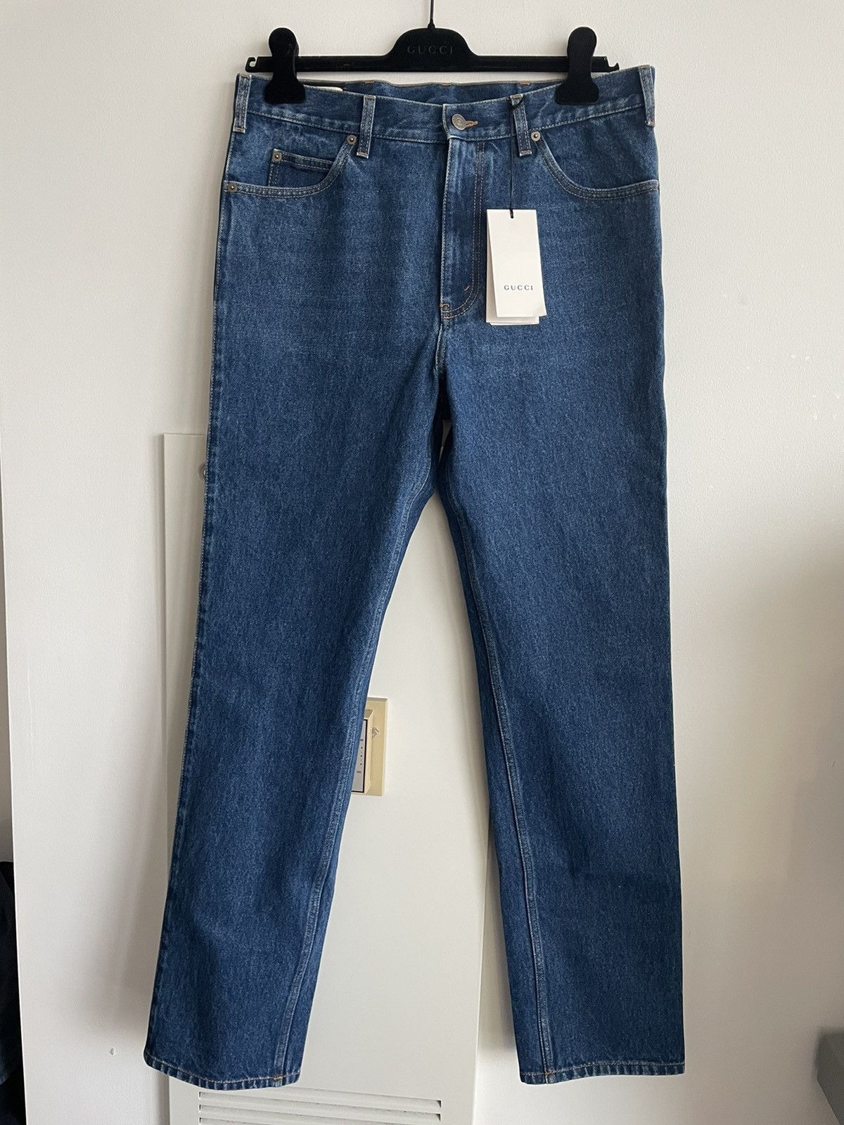 Gucci Super Runway Limited Rare Gucci Striped Washed Denim Jeans Size US 33 - 5 Thumbnail