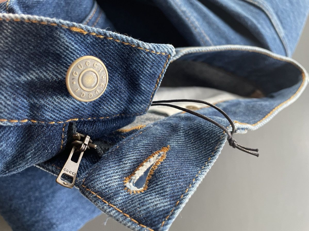 Gucci Super Runway Limited Rare Gucci Striped Washed Denim Jeans Size US 33 - 18 Thumbnail