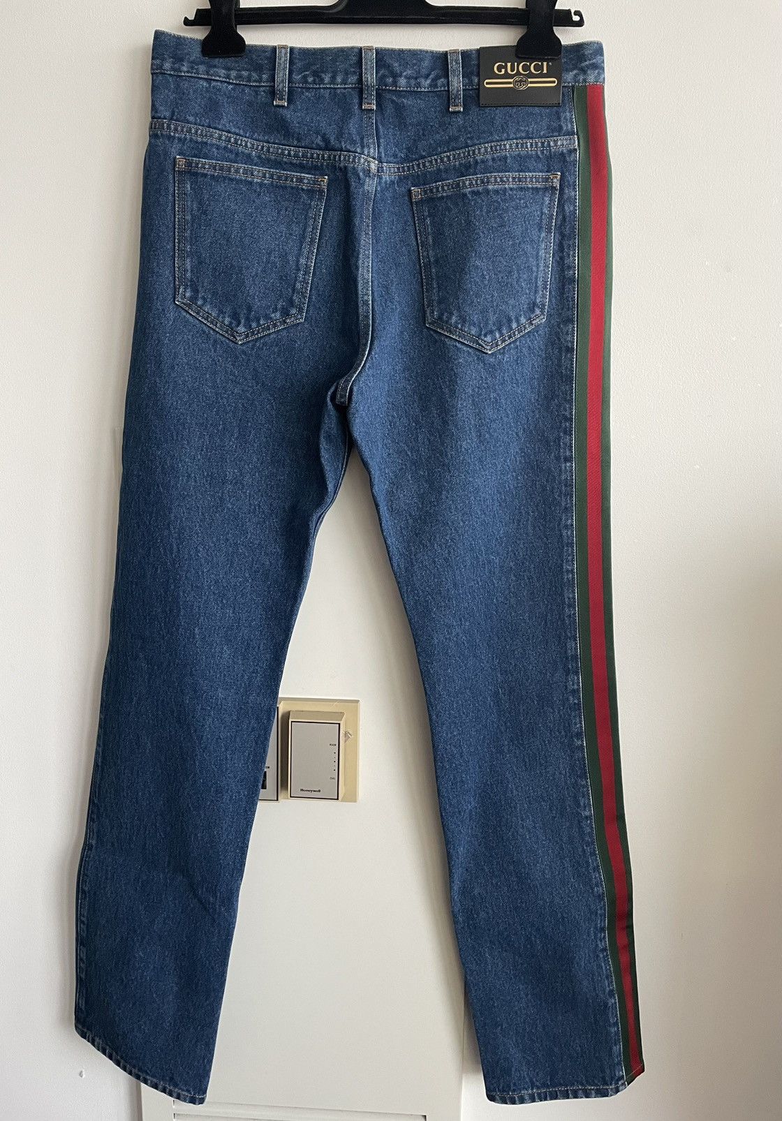 Gucci Super Runway Limited Rare Gucci Striped Washed Denim Jeans Size US 33 - 4 Thumbnail