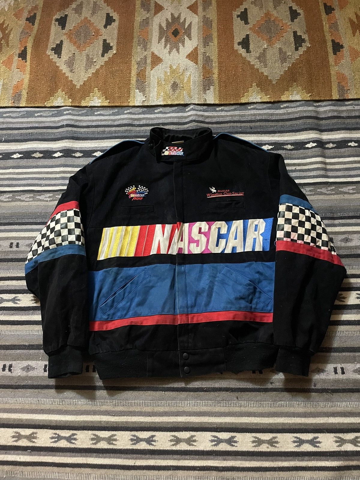 NASCAR × Streetwear × Vintage Vintage nascar leather racing jacket ...