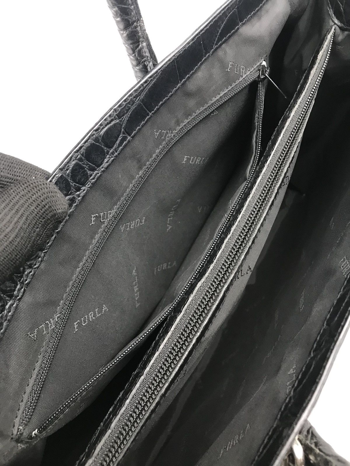 Furla Furla italy Crocodile Embossed Leather Two way Size ONE SIZE - 24 Thumbnail