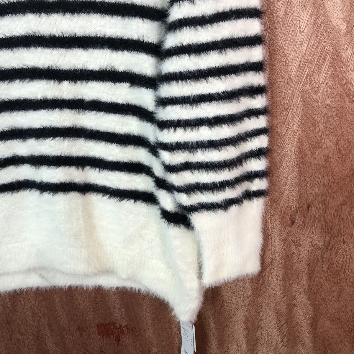 Homespun Knitwear RR-YUYU Stripe Shag Shaggy Fur Mohair Knitwear #6658 Size XL / US 12-14 / IT 48-50 - 11 Thumbnail