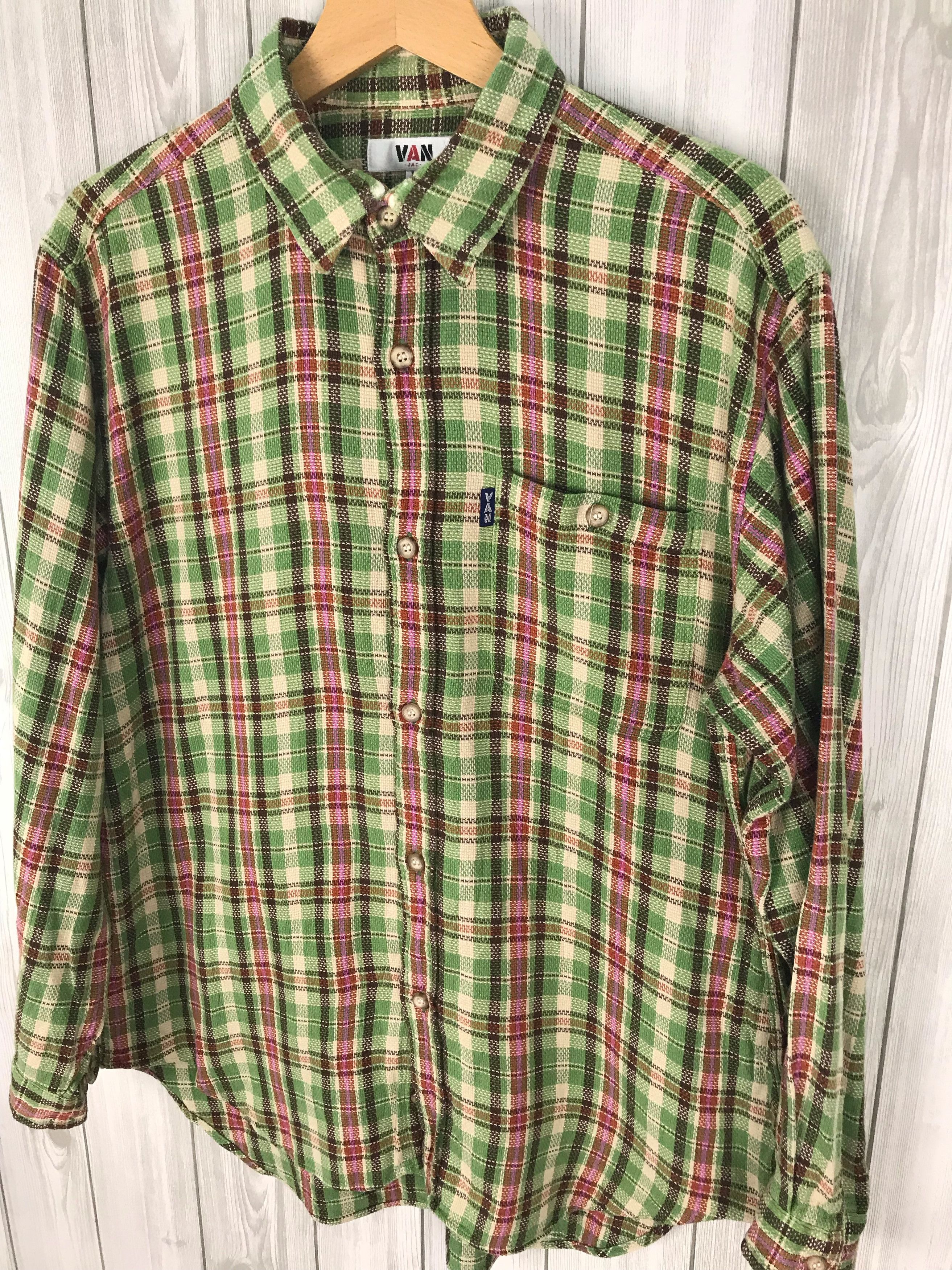 Van VAN JAC Checkered Flannel Shirt Size US L / EU 52-54 / 3 - 3 Thumbnail